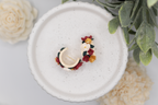 Flower huggie earrings