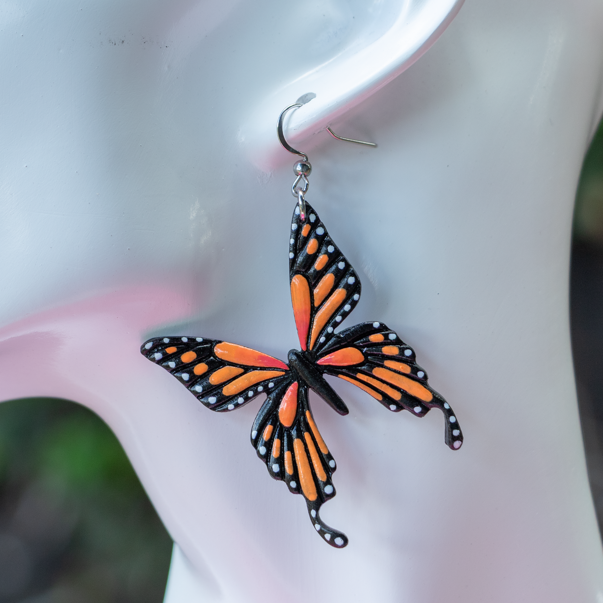 Hand-painted large monarch butterflies