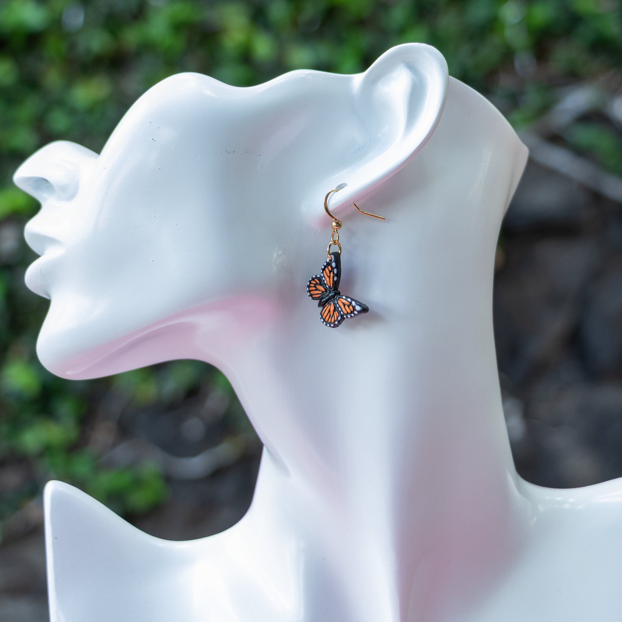 Hand-painted mini monarch butterflies