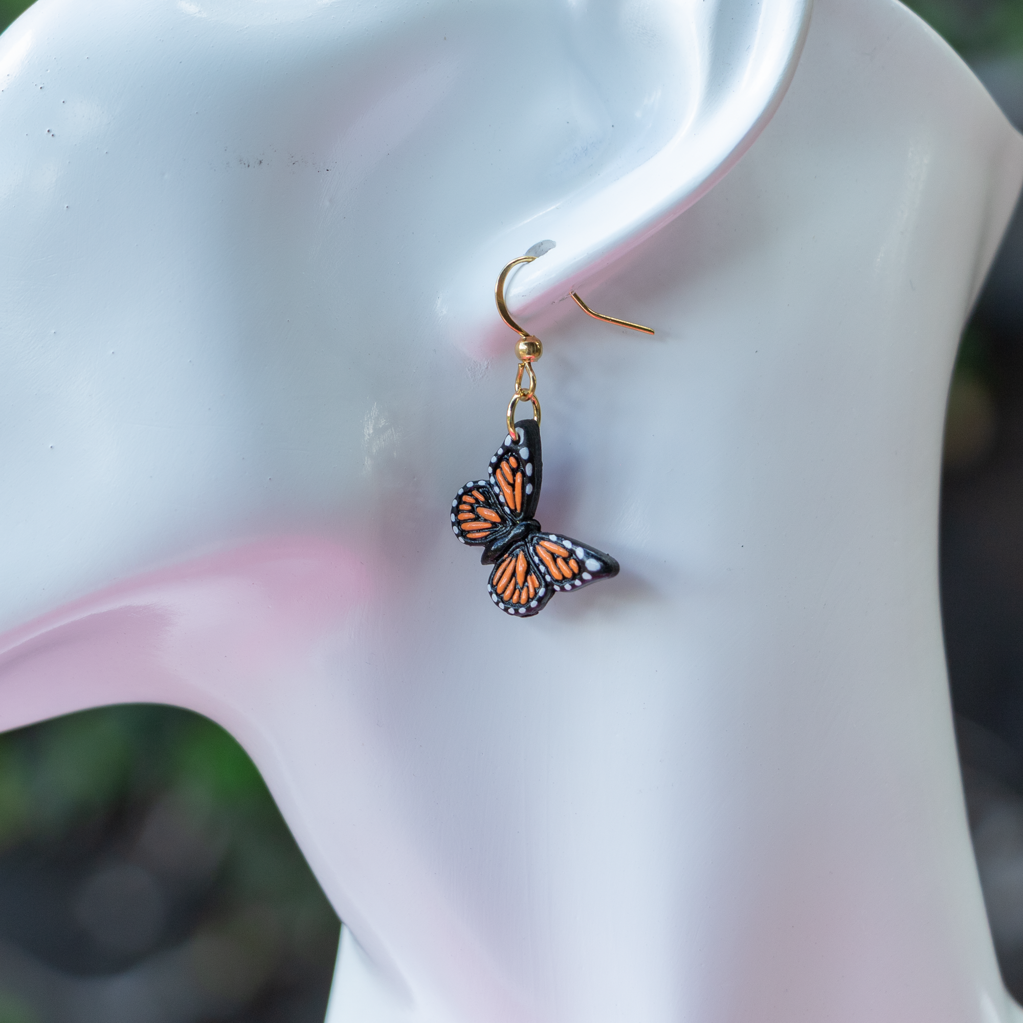 Hand-painted mini monarch butterflies