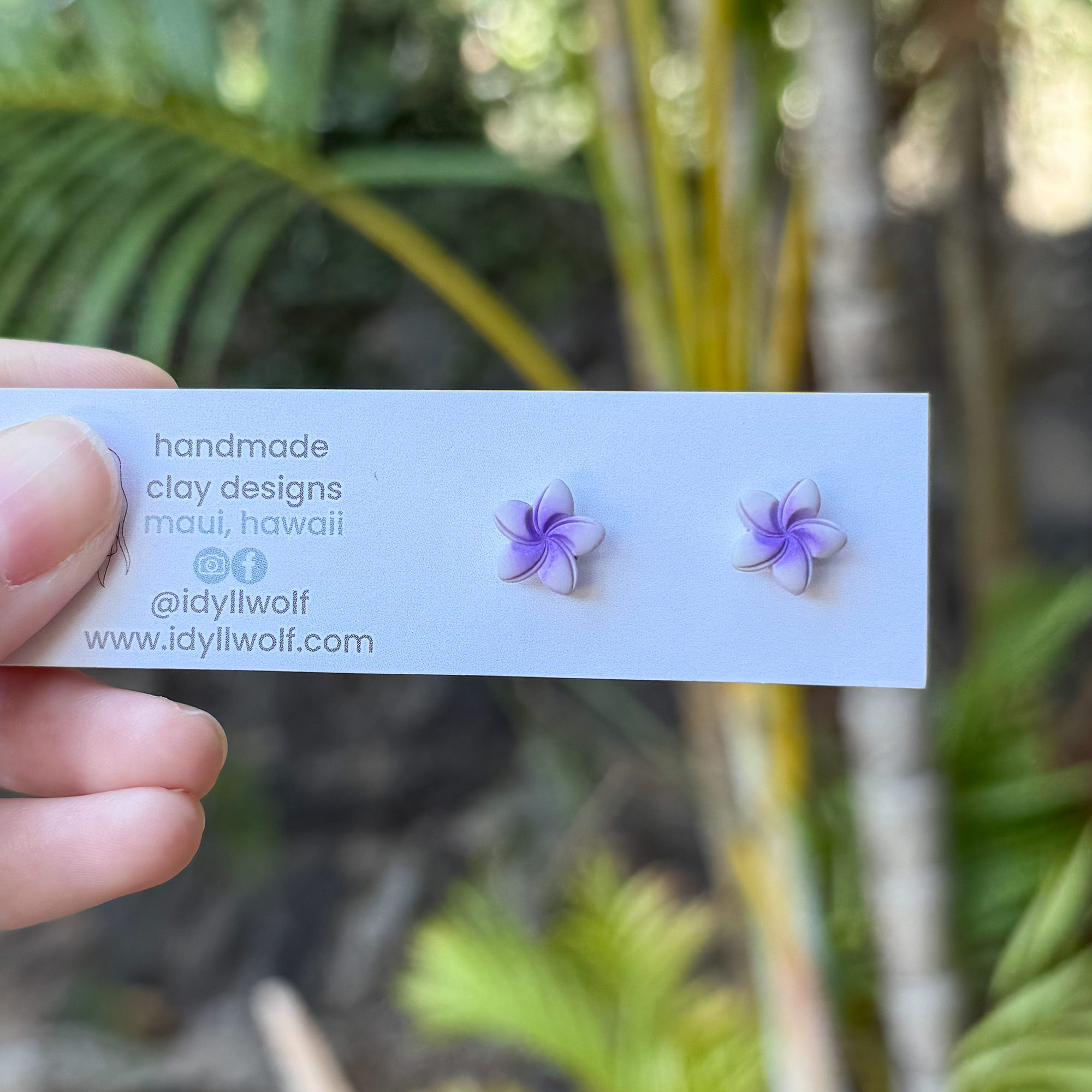 Plumeria studs, multiple colors