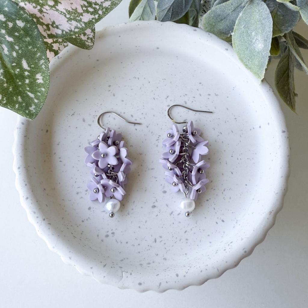 Plumeria pearls, purple