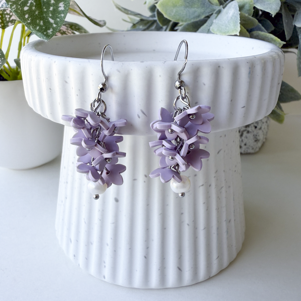 Plumeria pearls, purple