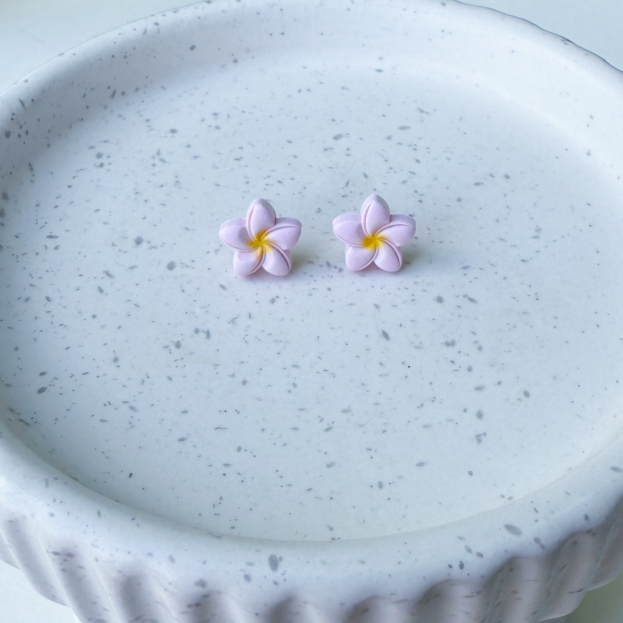 Plumeria studs, multiple colors