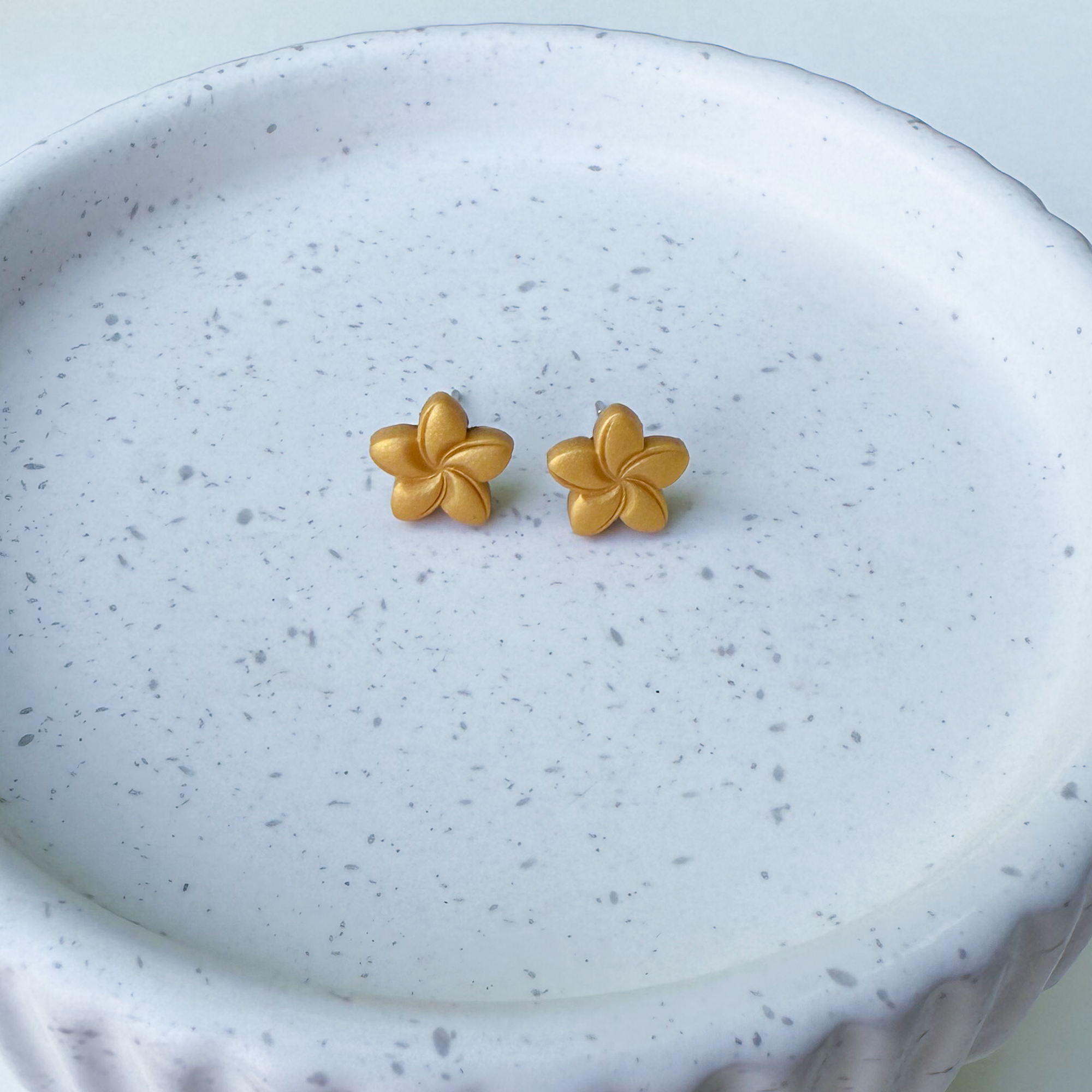 Plumeria studs, multiple colors